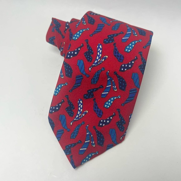 Royal Knight Fun Vtg Tie for Tie Fans Red Blue - Picture 1 of 8